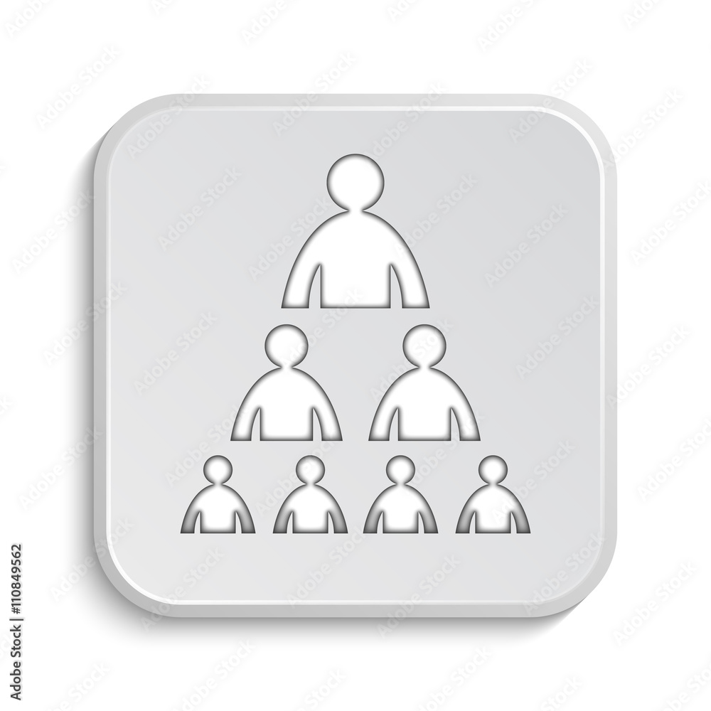 Organizational chart with people icon Organizational chart with people icon
