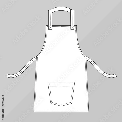 White apron with pocke