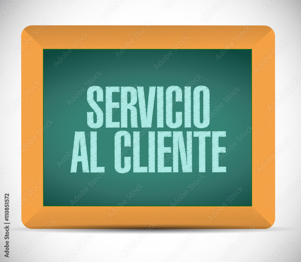 Customer service chalkboard sign in Spanish Customer service chalkboard sign in Spanish