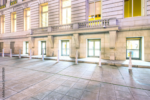 empty footpath near wall of city hall in san francisco