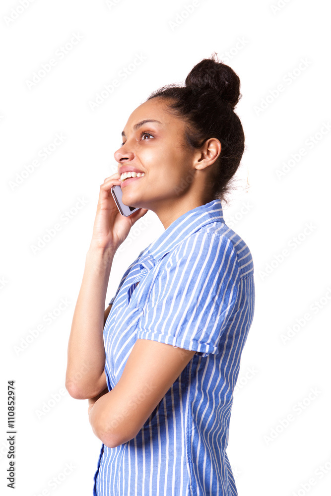 Smart young lady making phone call Smart young lady making phone call