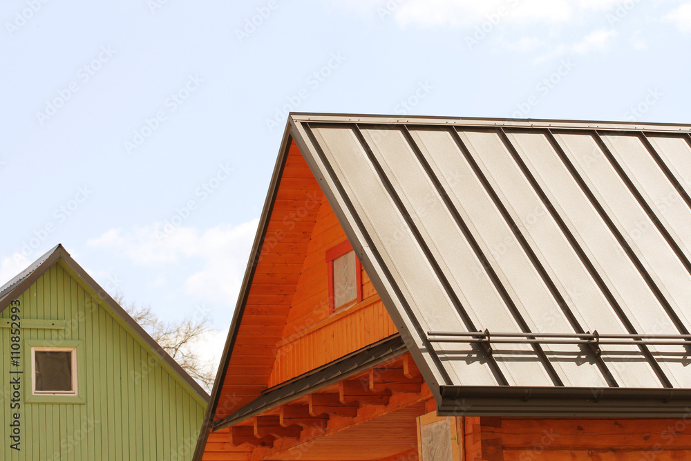 house with a roof made of metal sheets