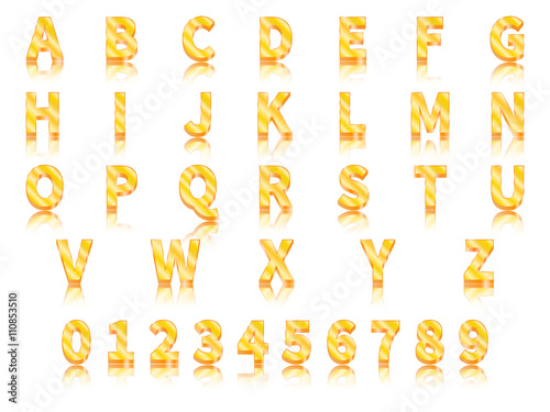 Volumetric gold letters