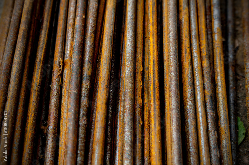 Rebar bending shape in a construction site