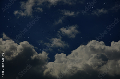 Night sky with clouds