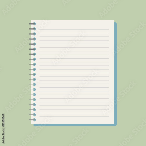 Flat vector notebook