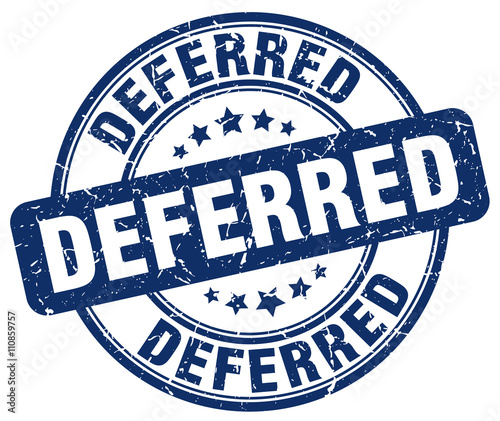 deferred blue grunge round vintage rubber stamp