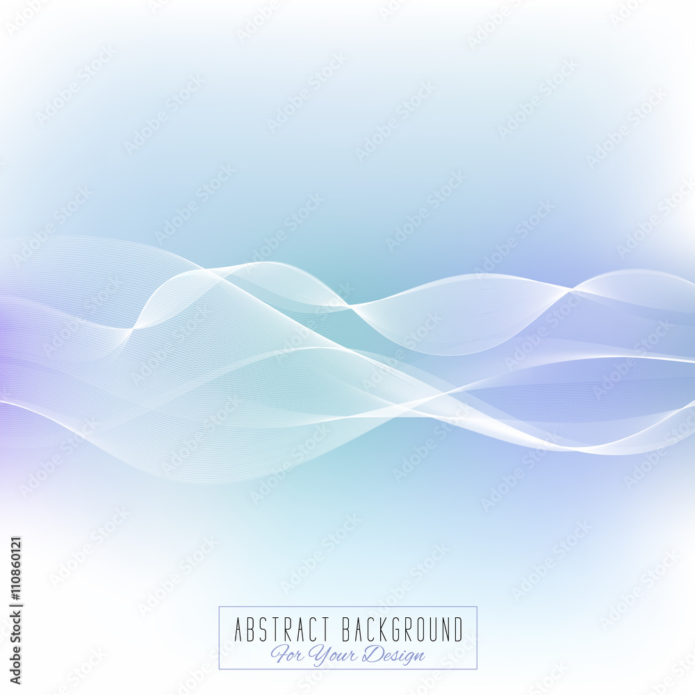 Abstract vector background. Waved lines for card, brochure, website, flyer  design. Elegant background for business presentations. White and light blue  colors Stock Vector | Adobe Stock
