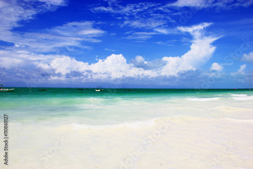 Fototapeta Naklejka Na Ścianę i Meble -  Tropical island. Zanzibar beach Paje.