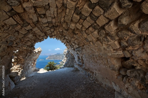 Saint George Chapel, castle in Monolithos, Greece