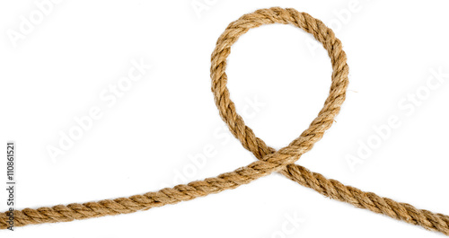 Ship rope isolated on white background