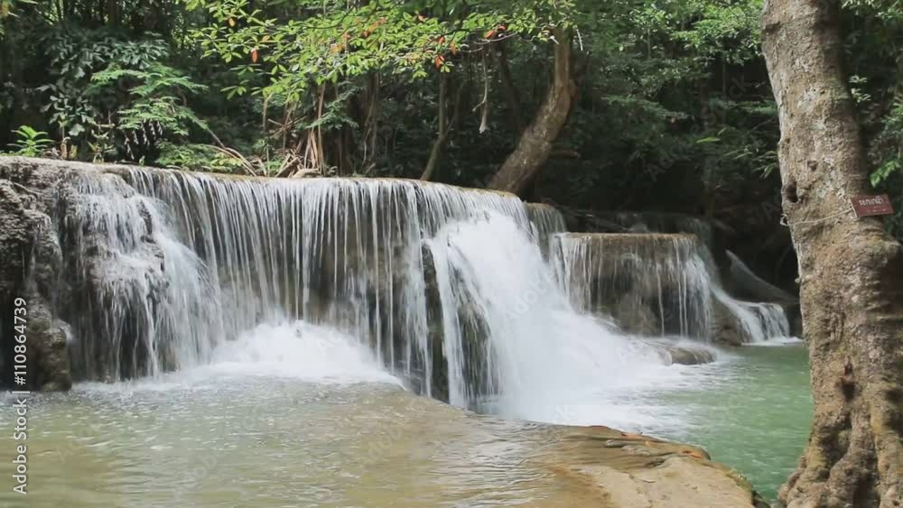 Deep forest waterfall in national park Thailand,(Waterfall Huay Mae Kamin) Deep forest waterfall in national park Thailand,(Waterfall Huay Mae Kamin)