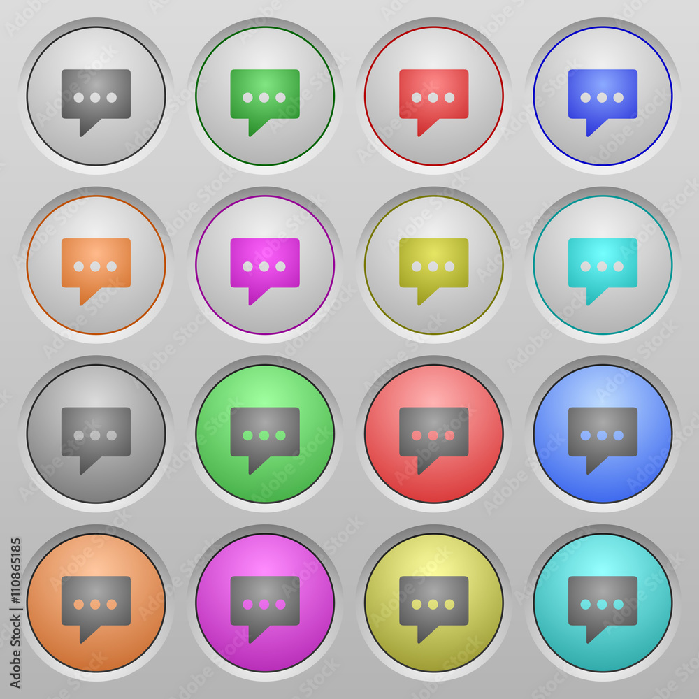 Working chat plastic sunk buttons Working chat plastic sunk buttons