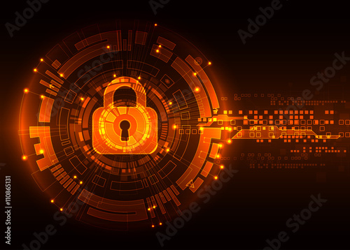 Protection concept of digital and technological. Protect mechani