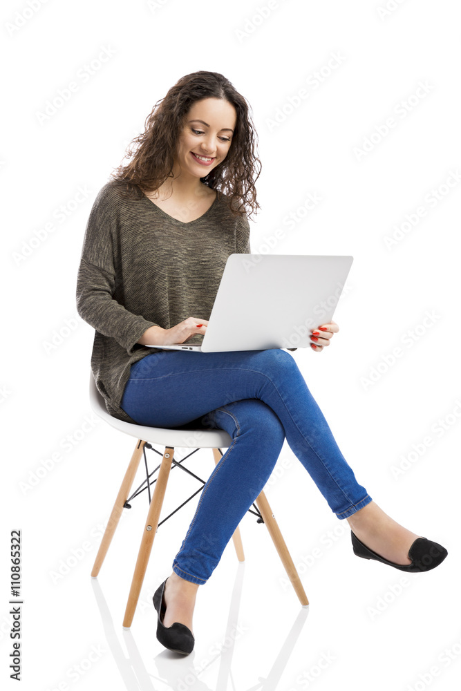 Woman working with a laptop Woman working with a laptop