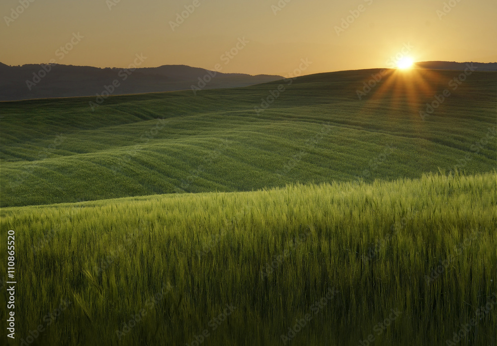 Sunrise in Tuscany, Italy