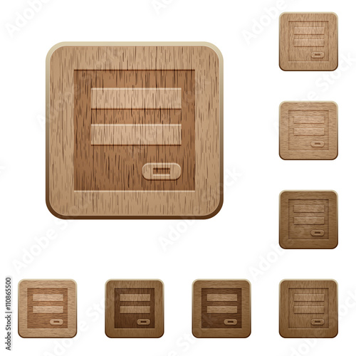 Login panel wooden buttons