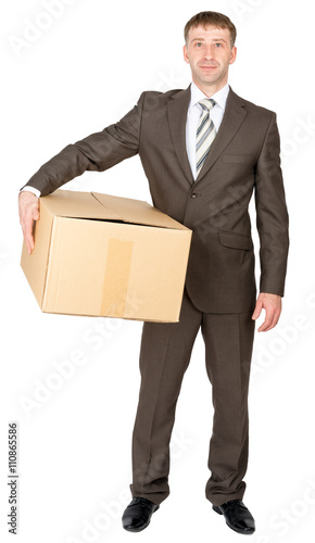 Shop assistant brings parcel © cherezoff