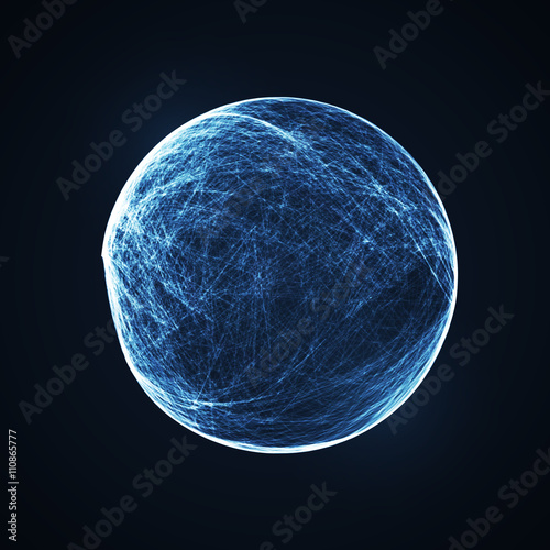 Full blue moon at dark night sky background