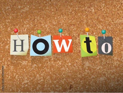 How To Concept Pinned Letters Illustration