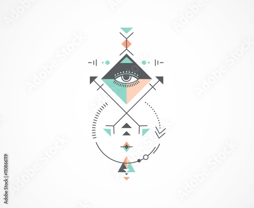 Esoteric, Alchemy, sacred geometry, tribal and Aztec, sacred geometry, mystic shapes, symbol and icon