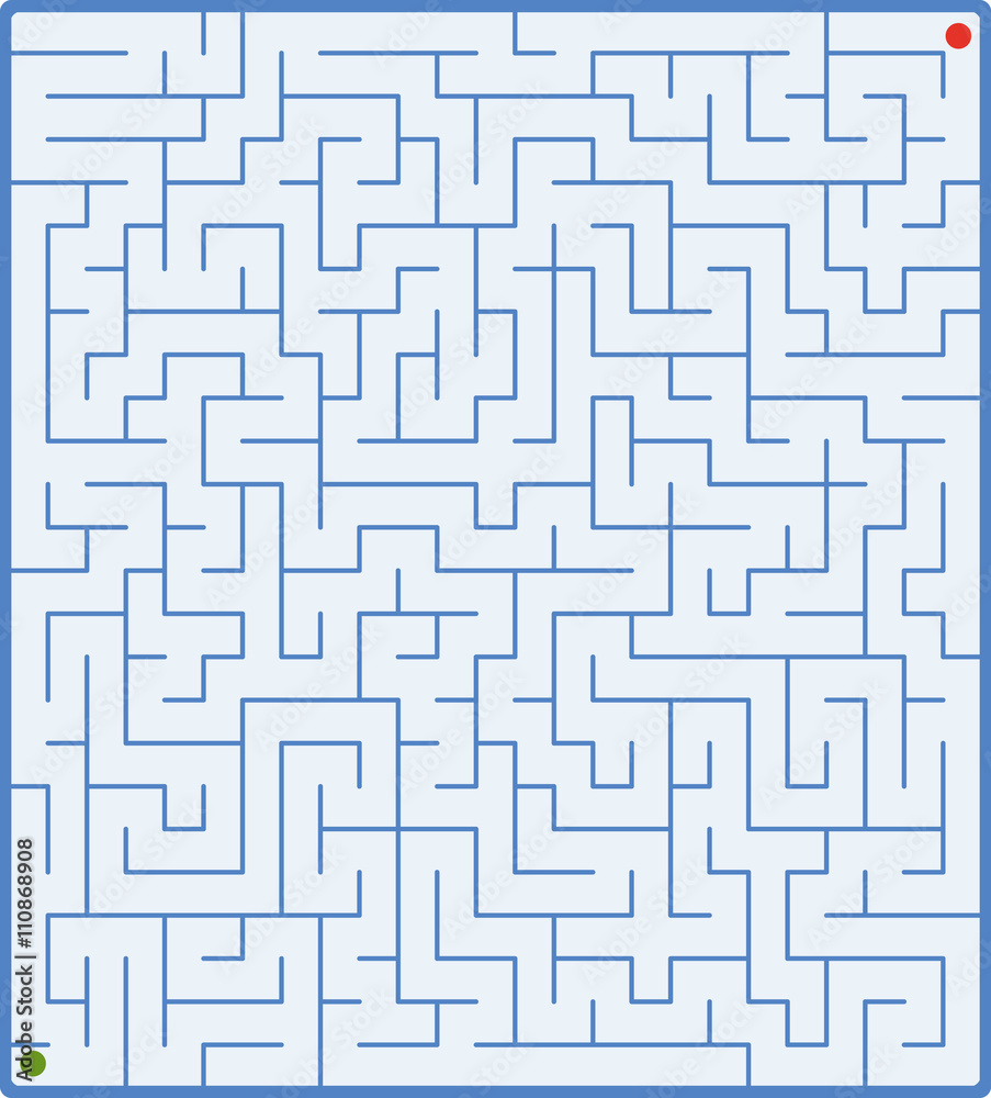 vector illustration of complex labyrinth 