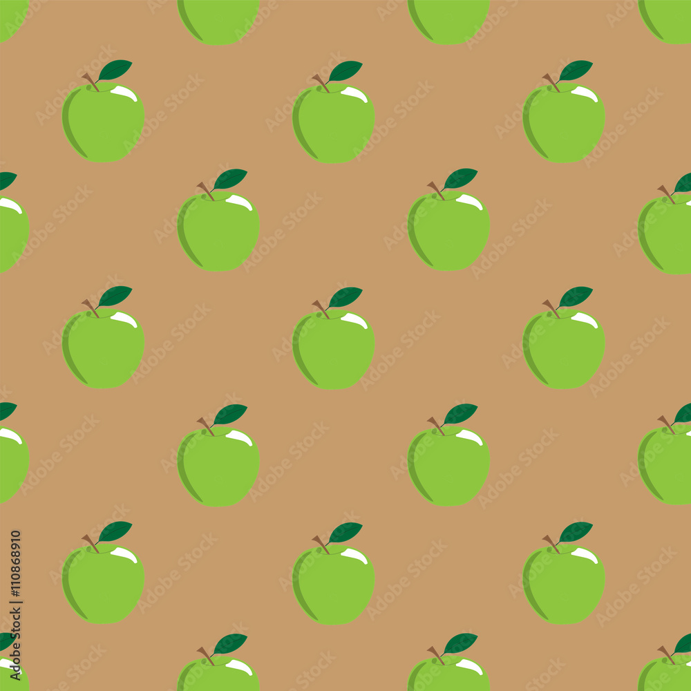 Green juicy ripe apples pattern Green juicy ripe apples pattern
