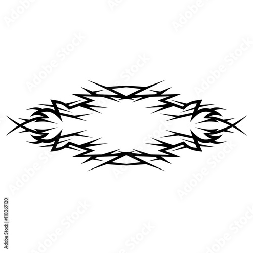 Tattoo tribal vector design. Tattoo. Stencil. Pattern. Design. Ornament. Abstract black and white pattern for a different design.