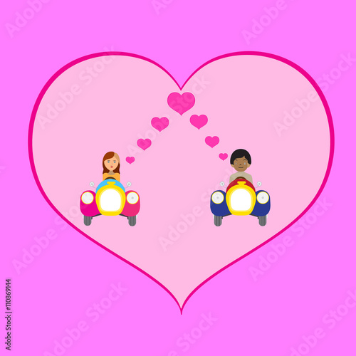 Dating Couple By Car Love