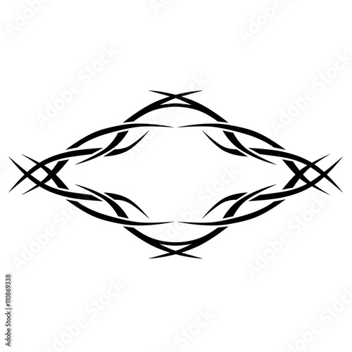 Tattoo tribal vector design. Ornament. Abstract black and white pattern for a different design.