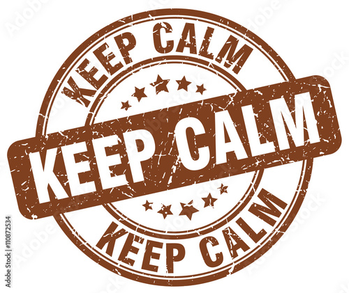 keep calm brown grunge round vintage rubber stamp