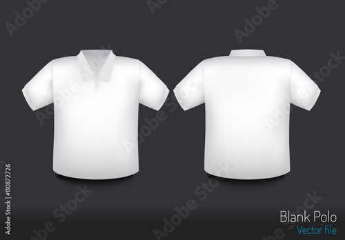 Blank polo shirt front and black. suitable use for add your symbol or graphic
