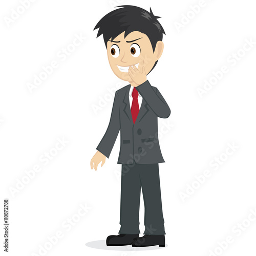 Businessman Looking Sneaky