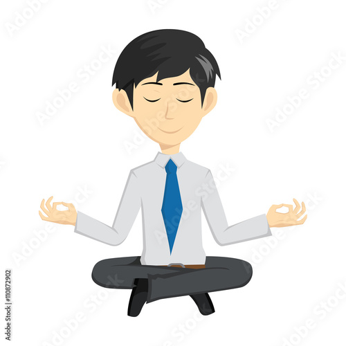 Businessman Meditation And Relaxing