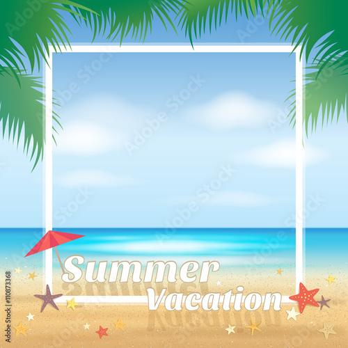 Summer beach party, summer vacation background and banner