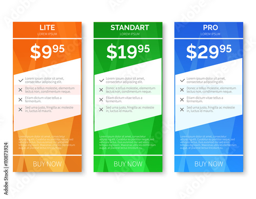Vector pricing with polygonal background