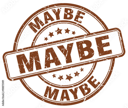 maybe brown grunge round vintage rubber stamp