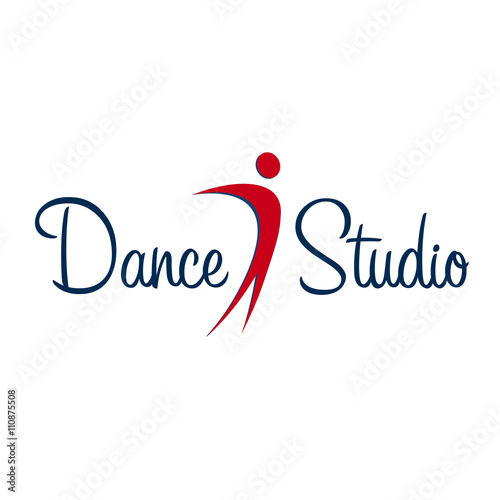 Dance logo, badge and emblem. Woman dancing. Dance studio logo design vector template