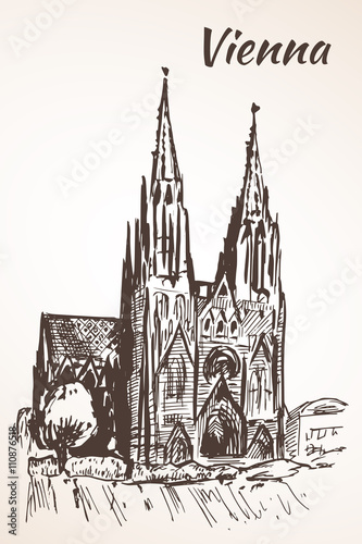 Canvas Print Votive Church, Vienna