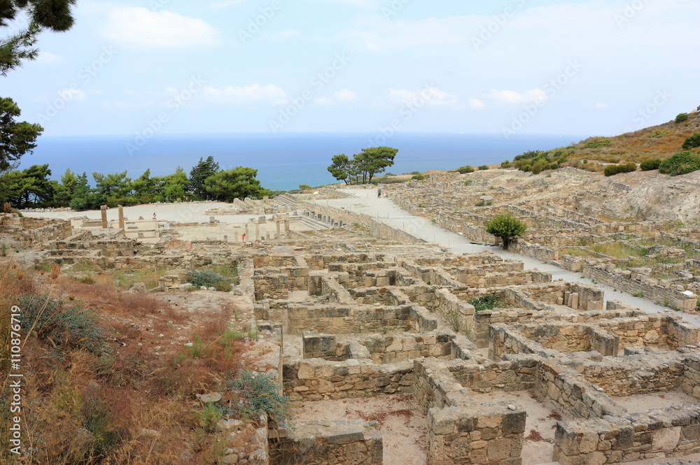 The ancient city of Kameiros (Kamiros), Rhodes, Greece. The ancient city of Kameiros (Kamiros), Rhodes, Greece.