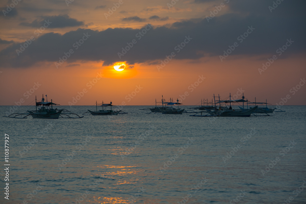 Sunset in Boracay Island, Philippines