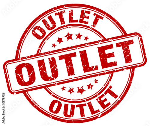 outlet red grunge round vintage rubber stamp