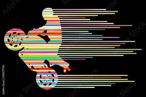 Motorbike rider vector background trick stunt illustration conce