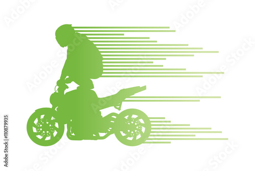 Motorbike rider vector background trick stunt illustration conce