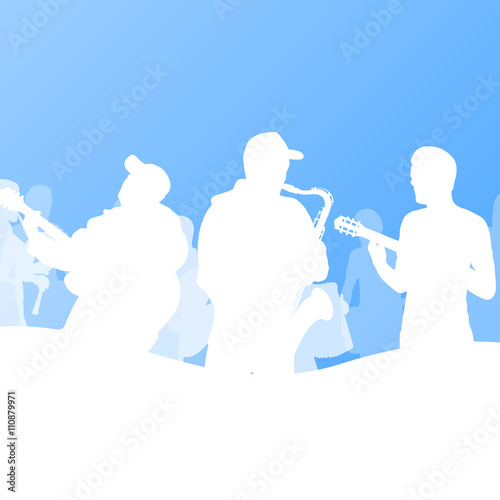 Jazz music band vector background