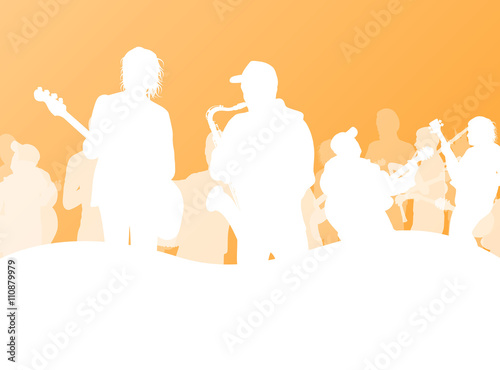 Jazz music band vector background