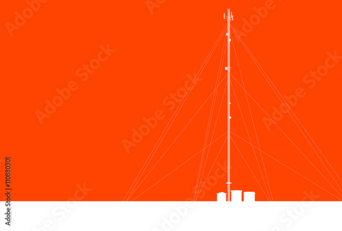 Communication transmission tower radio signal phone antenna