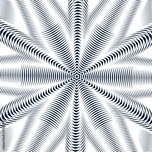 Wallpaper Mural Illusive background with black lines, moire style. Geometric Torontodigital.ca