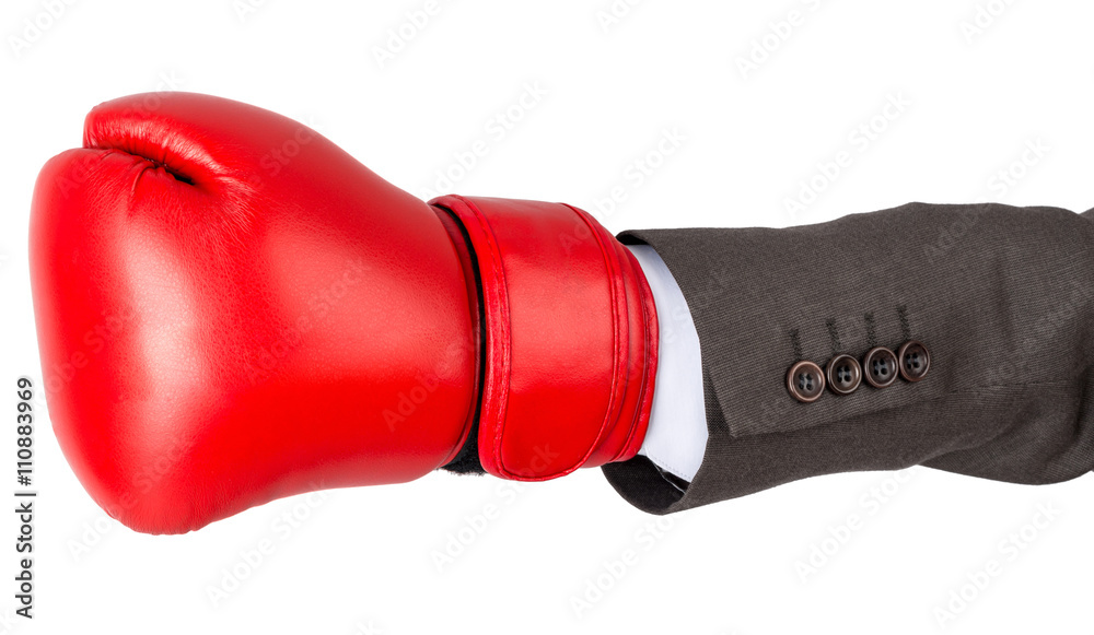 Hand with boxing glove