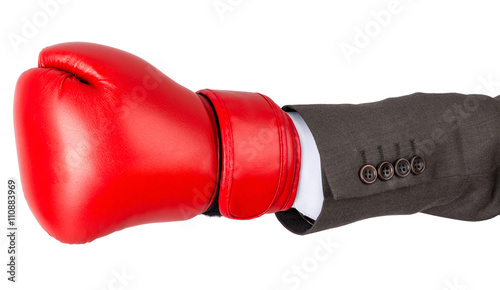 Hand with boxing glove © cherezoff